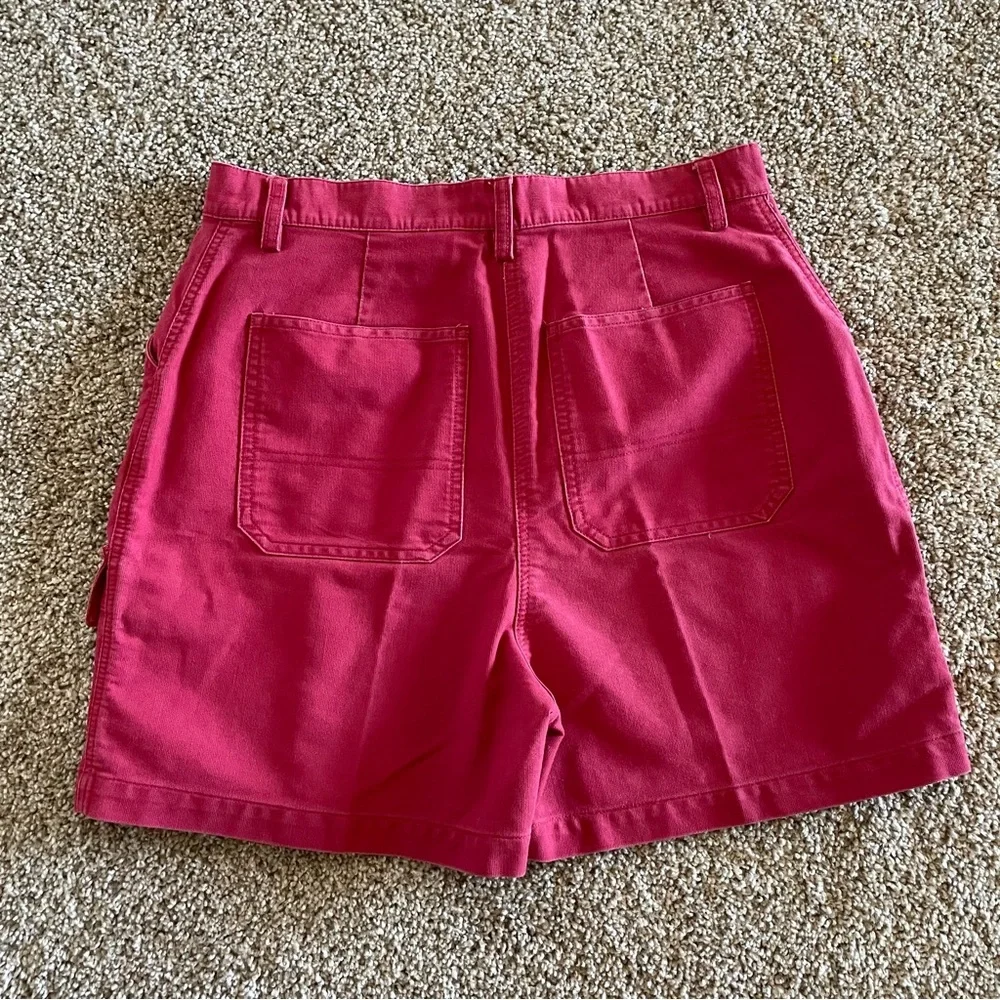 Marsh Landing Denim Cargo Shorts Women’s 14 Petite Red High Waisted 90s Casual - Picture 13 of 16